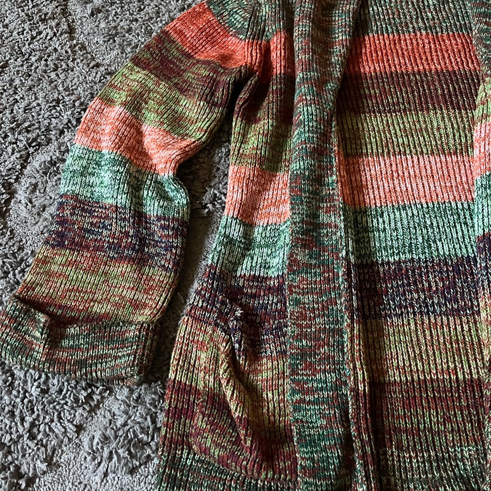 Multicolored Knit Cardigan Sweater with Pockets‎ Size M - Picture 2 of 5